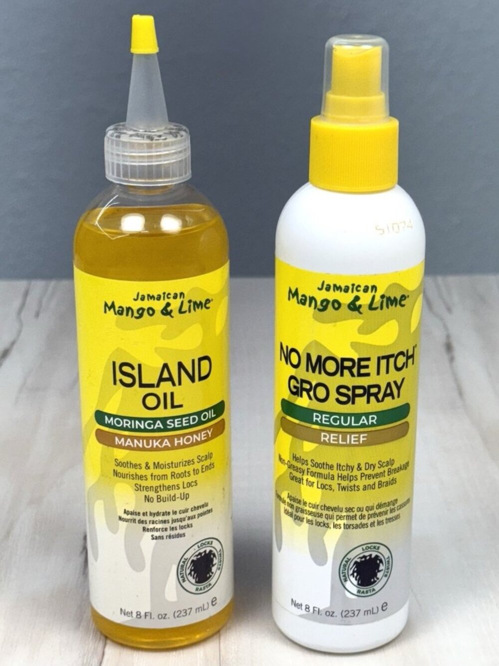 Lot 2 JAMAICAN MANGO & LIME No More Itch Gro Spray & Island Oil 8oz/ea NIB NEW